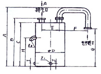 2SK-6P1、2SK-12P1、2SK-20P1、2SK-30P1配氣水分離器外形及安裝尺寸 