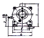 2SK-0.4、2SK-0.8兩級(jí)不環(huán)真空泵外形及安裝尺寸